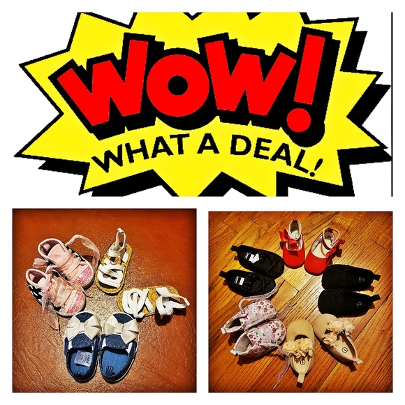 Carter's Other - 8 pair of baby girl shoes, all size 1